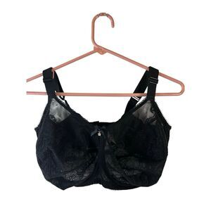 Wacoal black lace 38I bra rn#855186